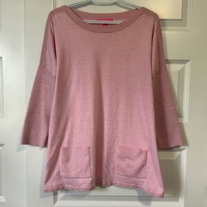 Lilly Pulitzer Cabo Pink Oversized Tunic Sweater with Pockets
